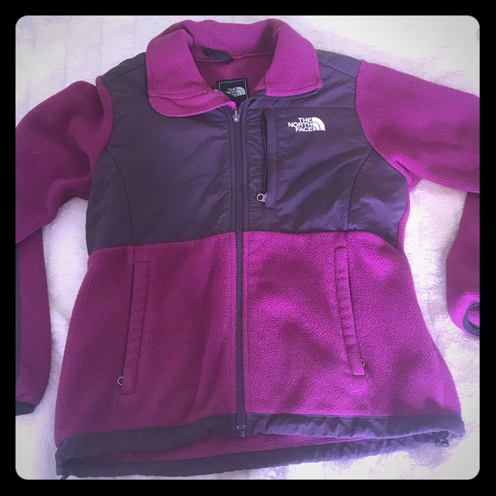 The North Face purple two-toned zip-up jacket